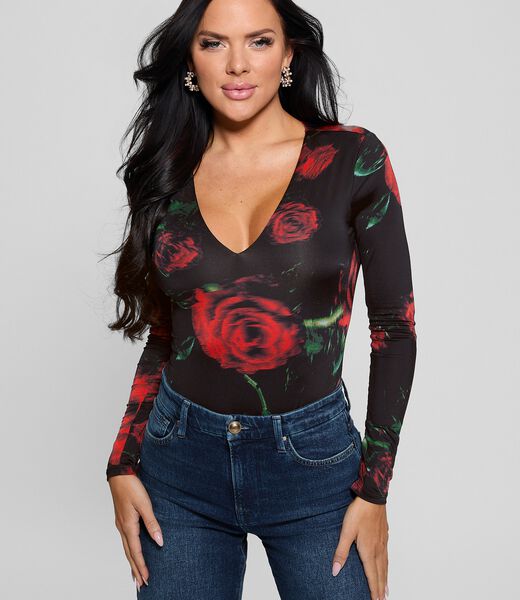 Floral print bodysuit