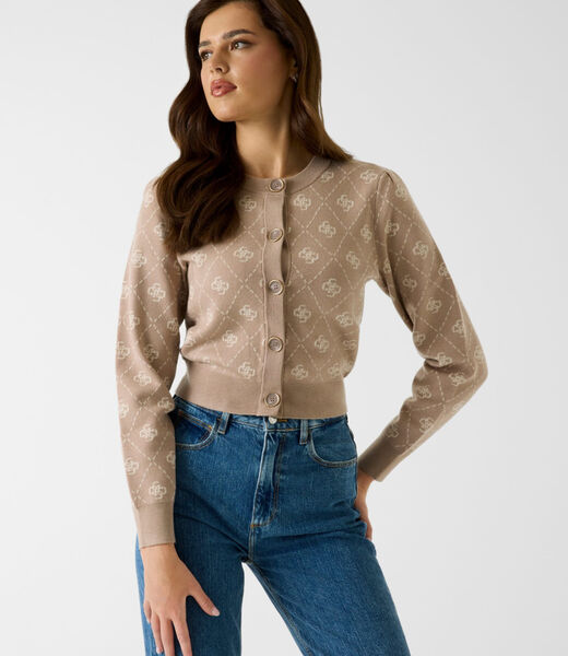 كارديجان من مزيج الصوف بشعار 4G