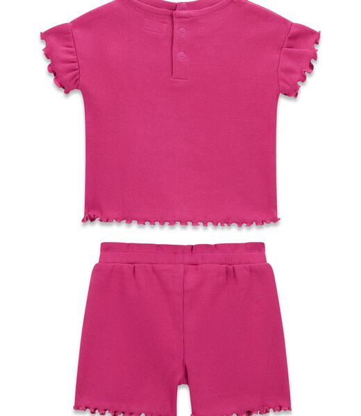 guess set rib ss t shirt   rib short