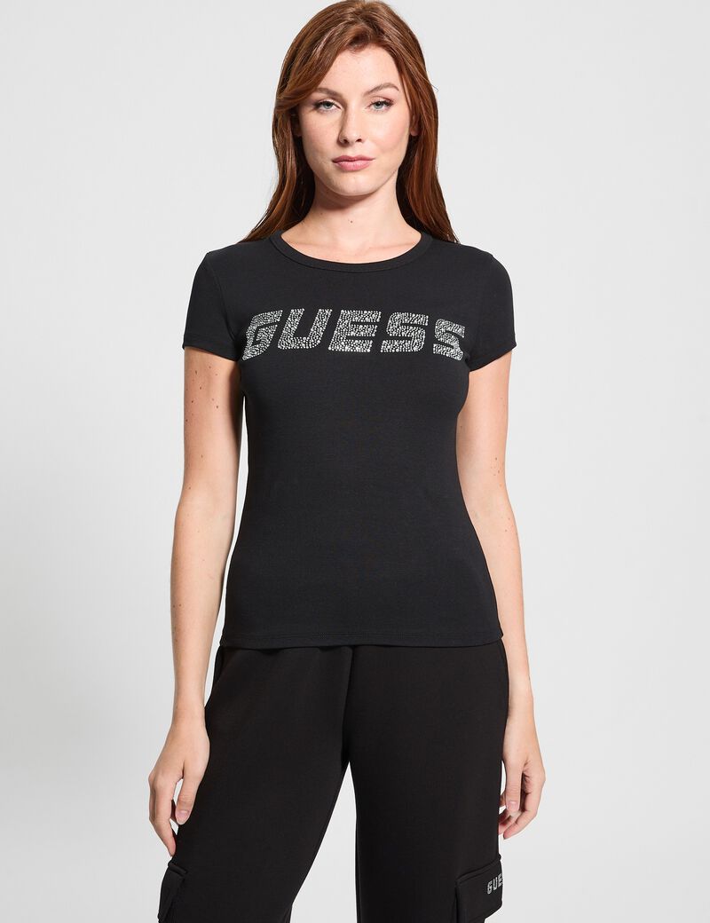 Rhinestones logo t-shirt