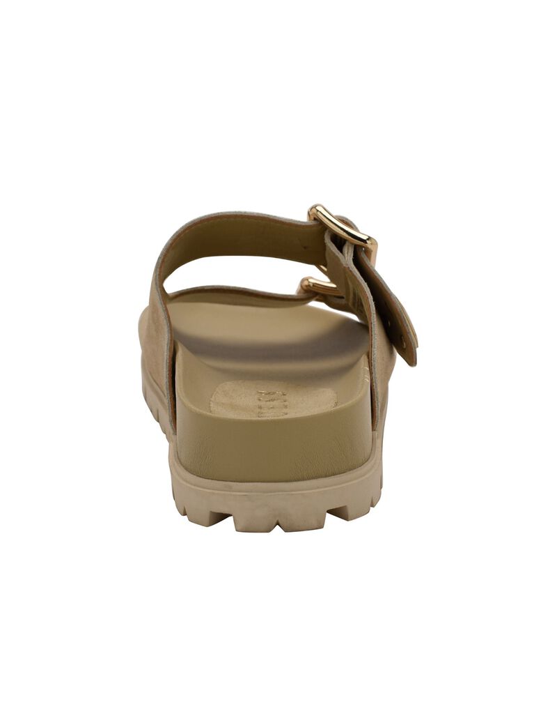 Fasten suede sandals