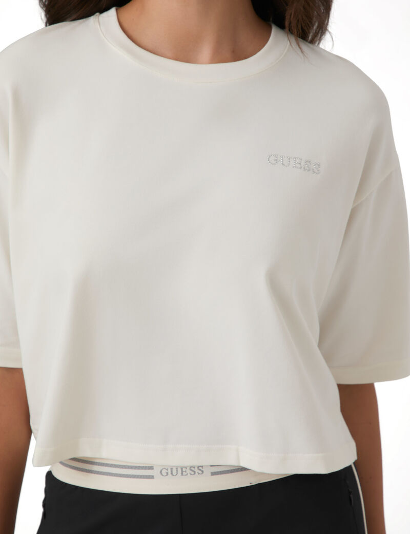 guess crewneck logo t shirt