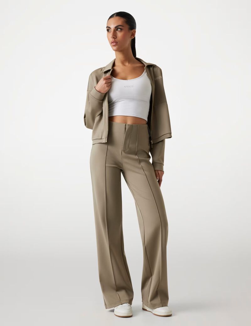 Nylon flare sweatpants