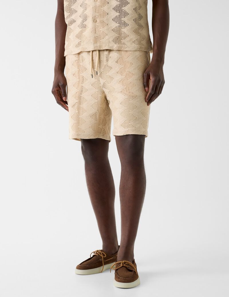 LATTICE KNIT SHORT