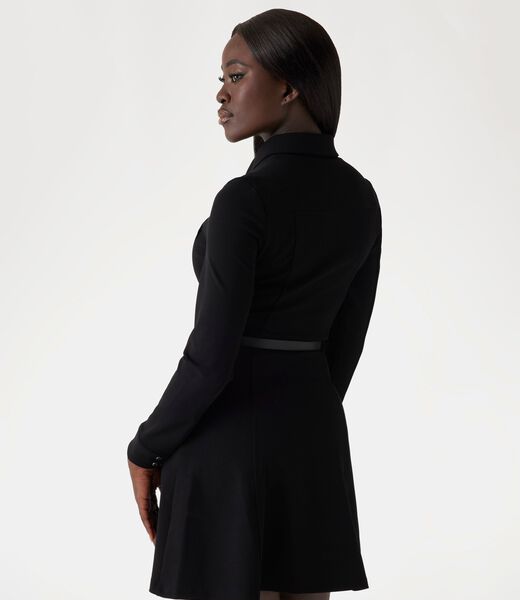 Flared mini shirt dress