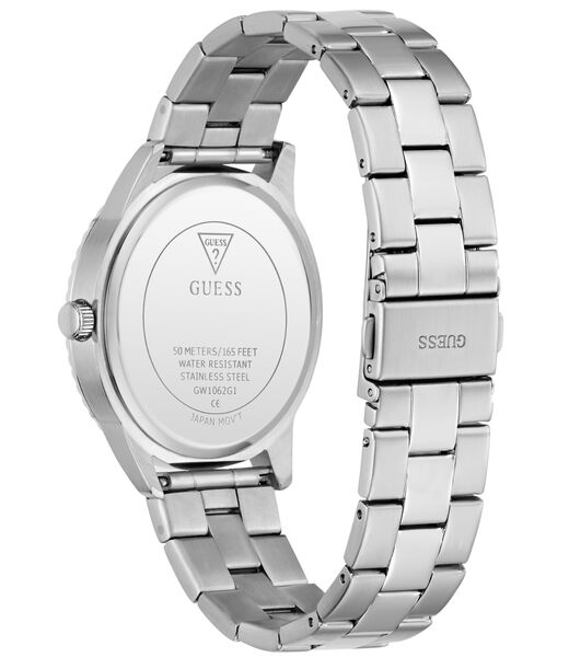 Mens Silver Tone Round Analog Watch