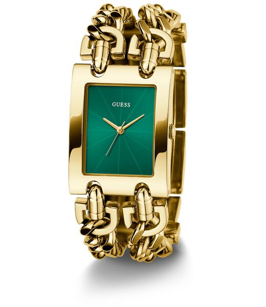 Guess Trend Women Mod Heavy Metal Quartz Analog 28 Mm Gld Case Gold Tone Ss Brt