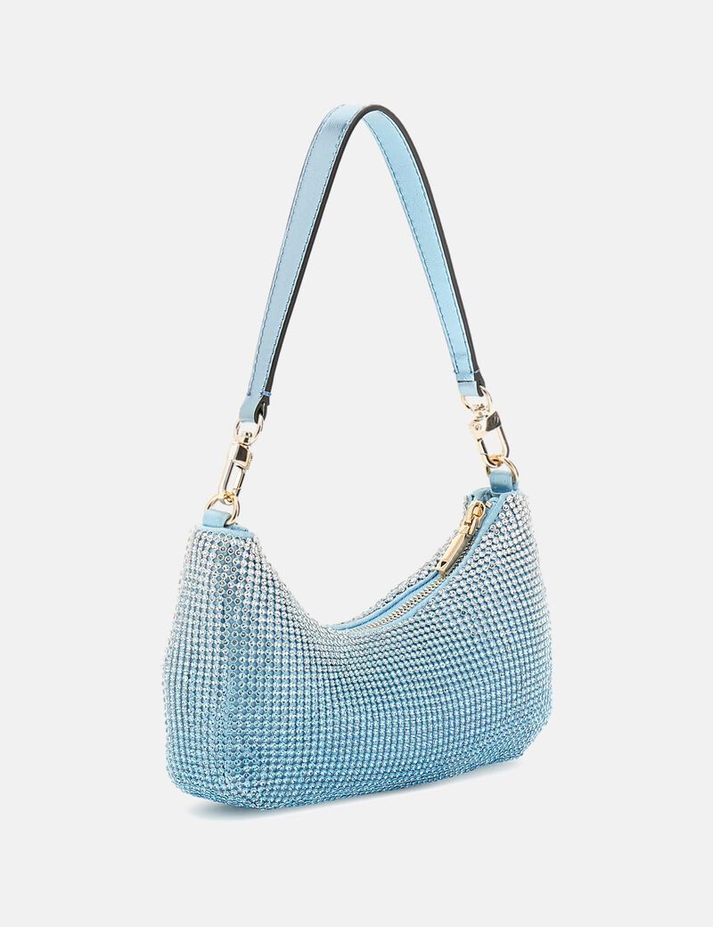 guess zalina rhinestone mini shoulder bag