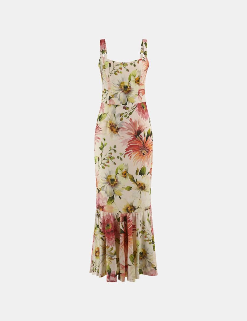 Long flounced dress