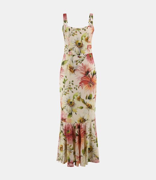Long flounced dress