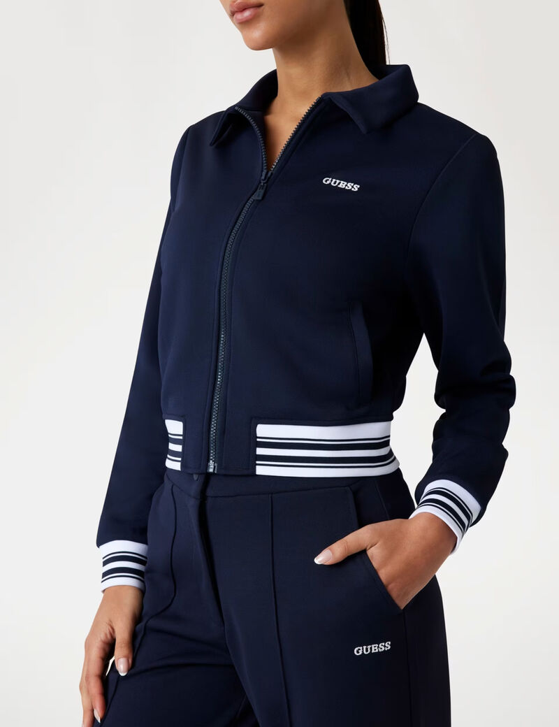 Zip-up logo sweatshirt