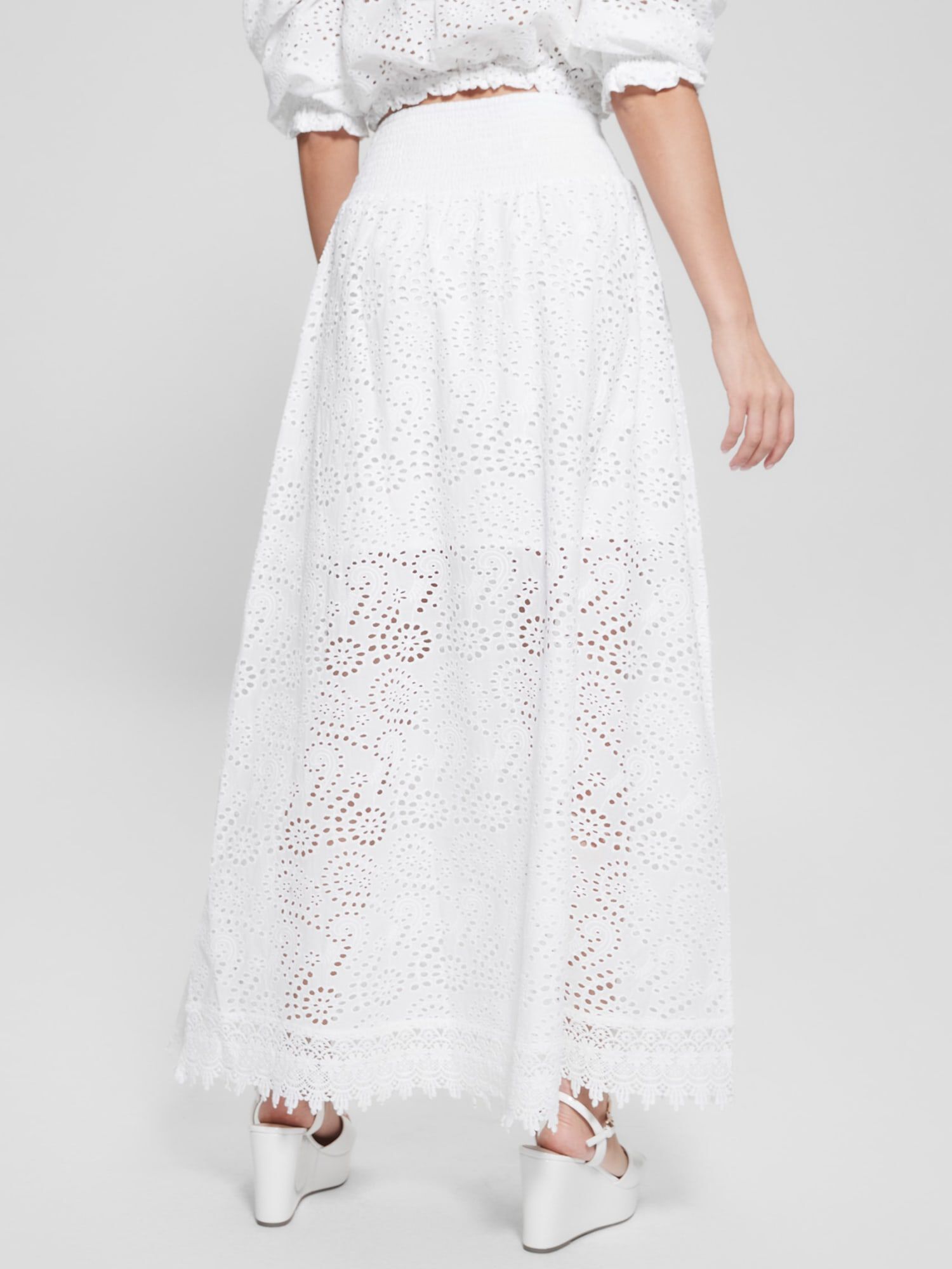 Guess white top maxi skirt