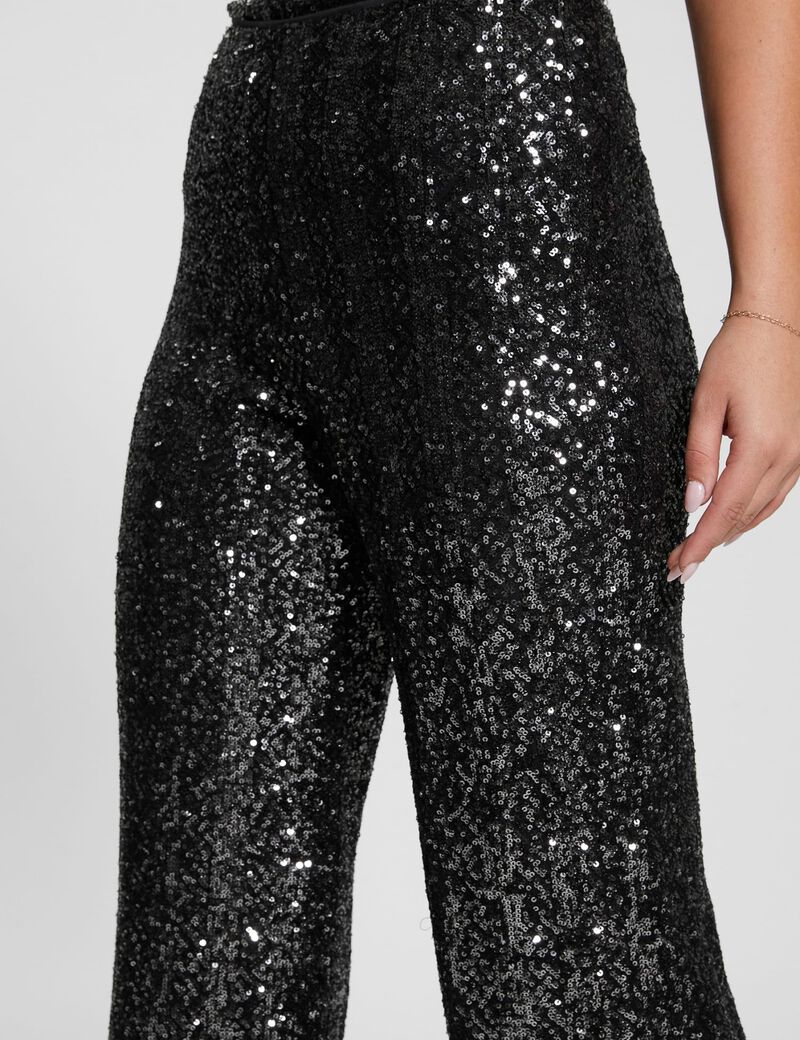 Sequins Wide Leg Pant