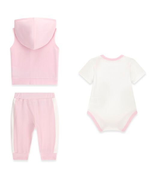 SET HOODED VEST+SS BODY+PANTS