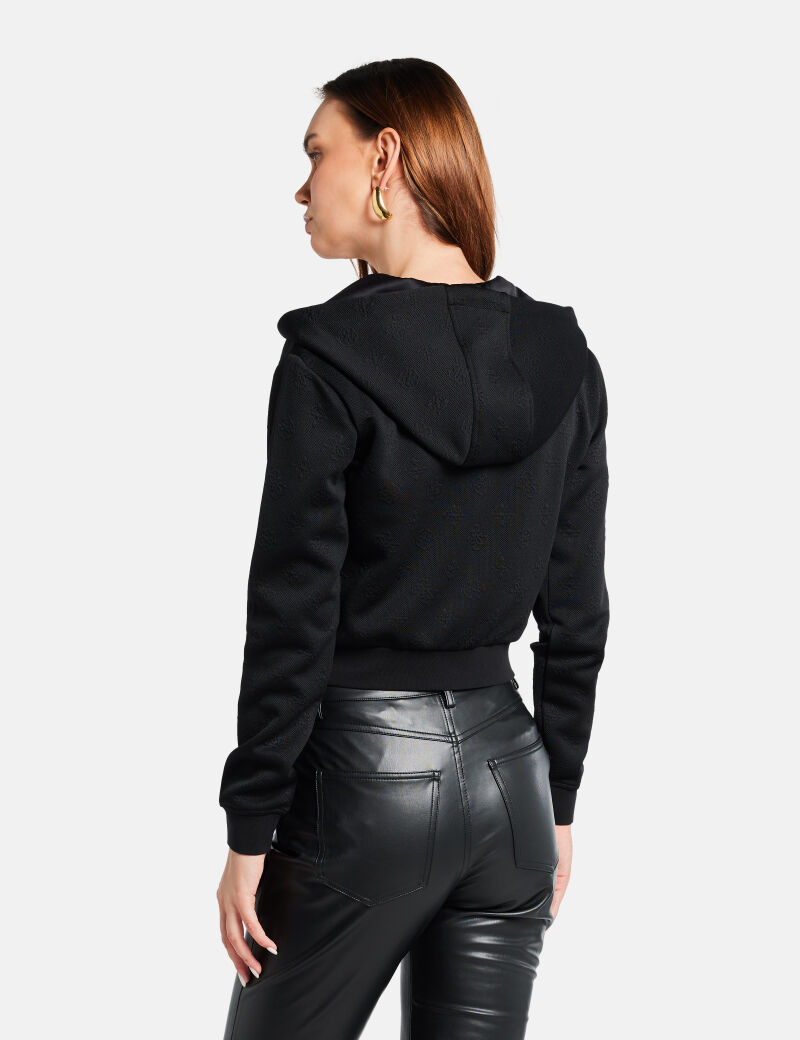 All-over logo full zip hoodie