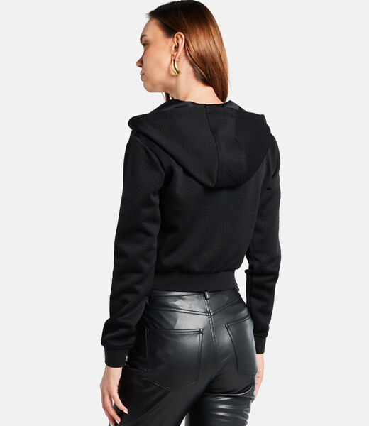 All-over logo full zip hoodie