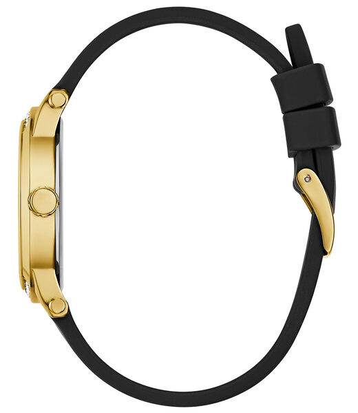 Ladies Black Gold Tone Analog Watch