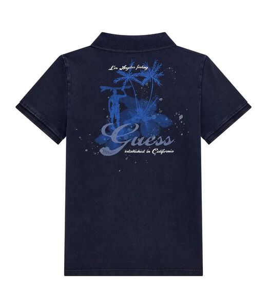 Indigo piquet polo