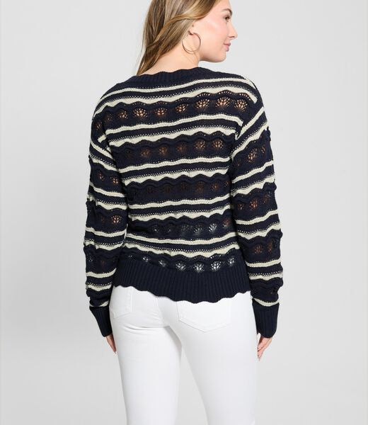 Openwork knit sweater