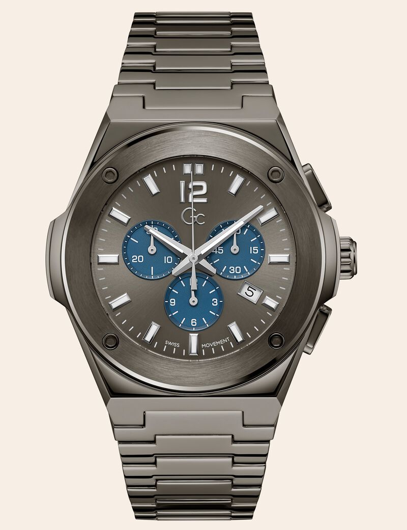 GC steel chronograph watch