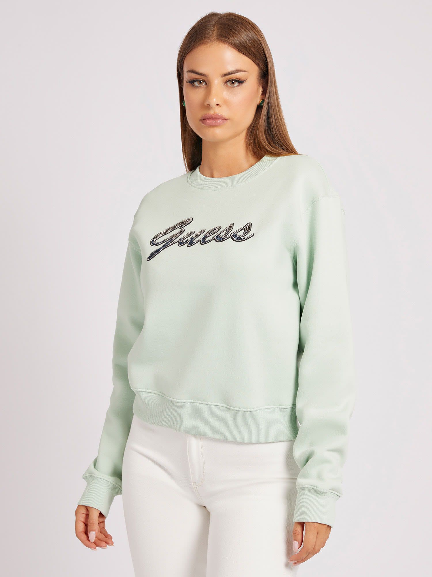 Green shop guess sweatshirt