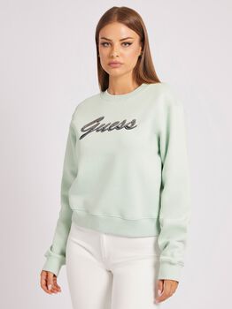 Rhinestones Front Logo Sweatshirt