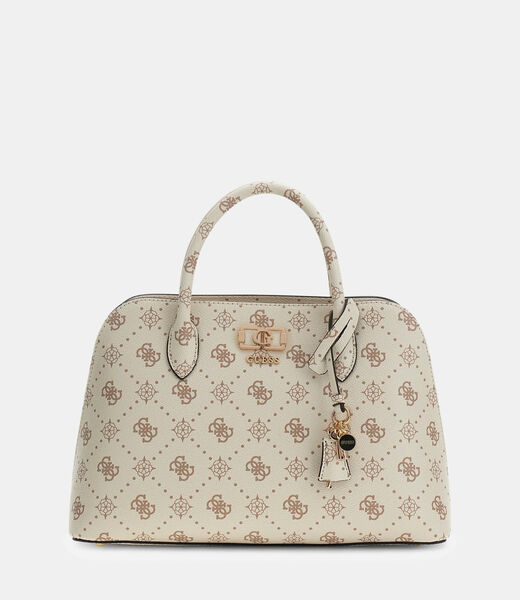 guess emelie logo satchel bag