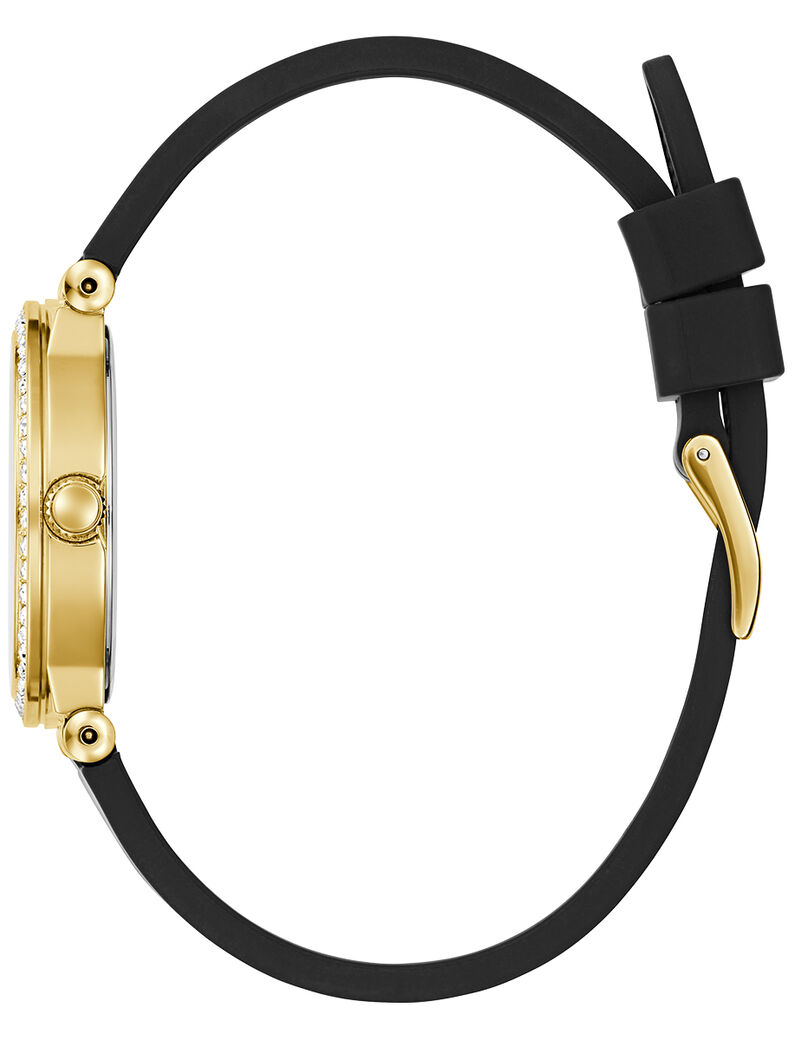 Ladies Black Gold Tone Analog Watch