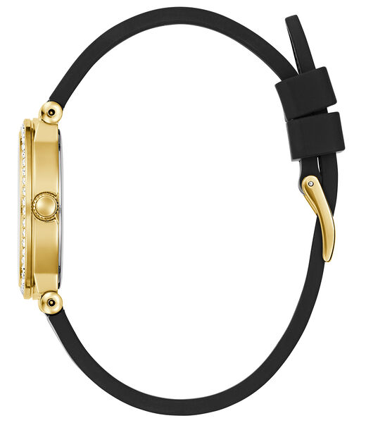 Ladies Black Gold Tone Analog Watch