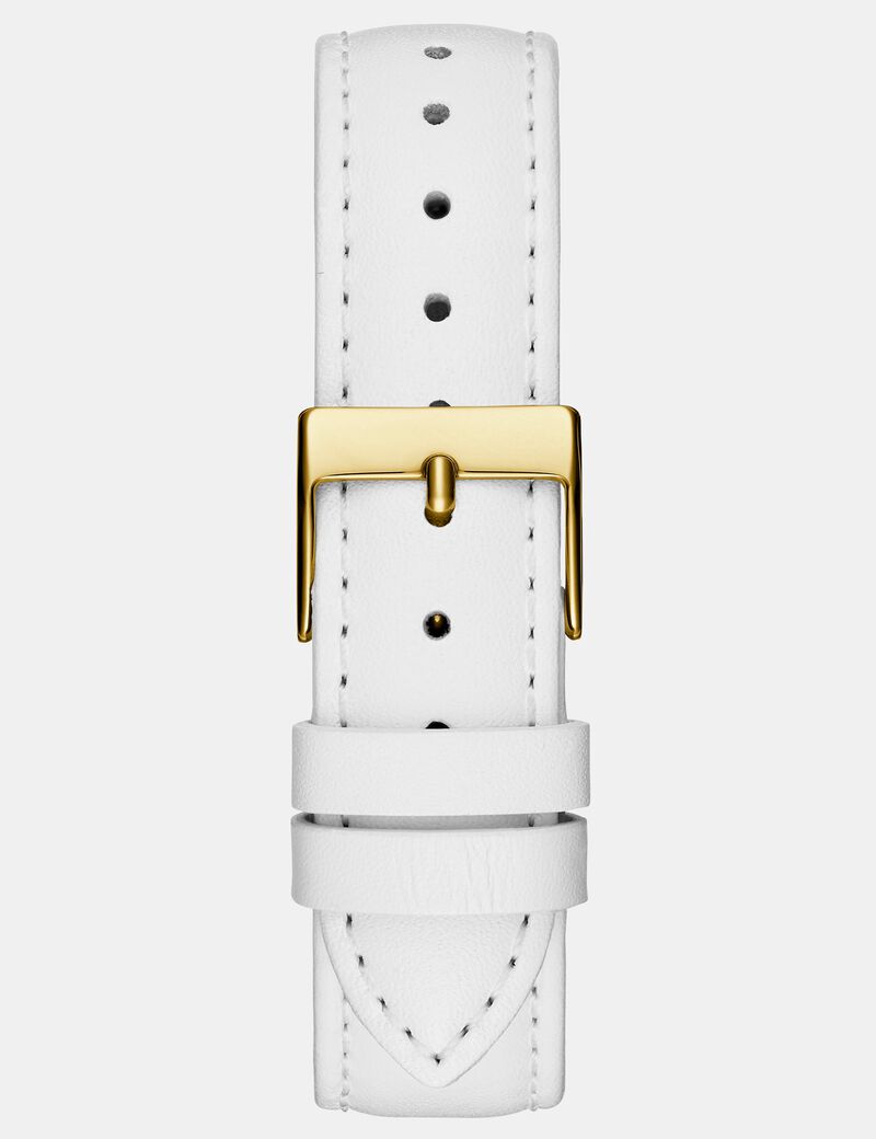 Genuine leather analogue watch