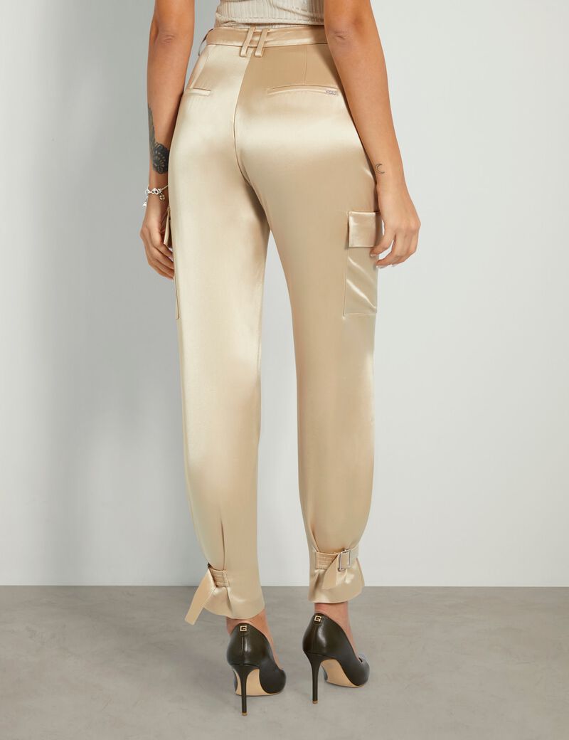 Satin cargo pant