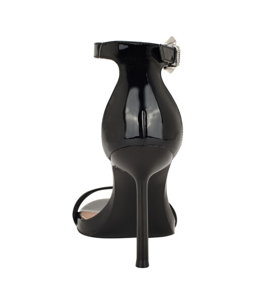 Insraa Stiletto Heeled Sandal with Rhinestone Buckle