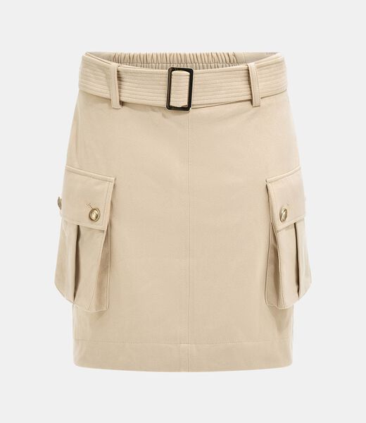 Faux suede mini skirt