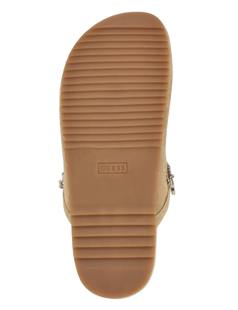 Gavyn suede slip on mule with charm detailing