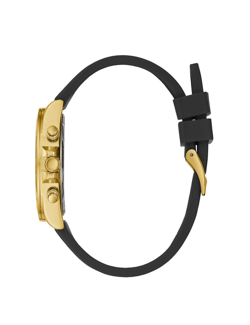 ساعة يد كرونوغراف باللونين الأسود والذهبي