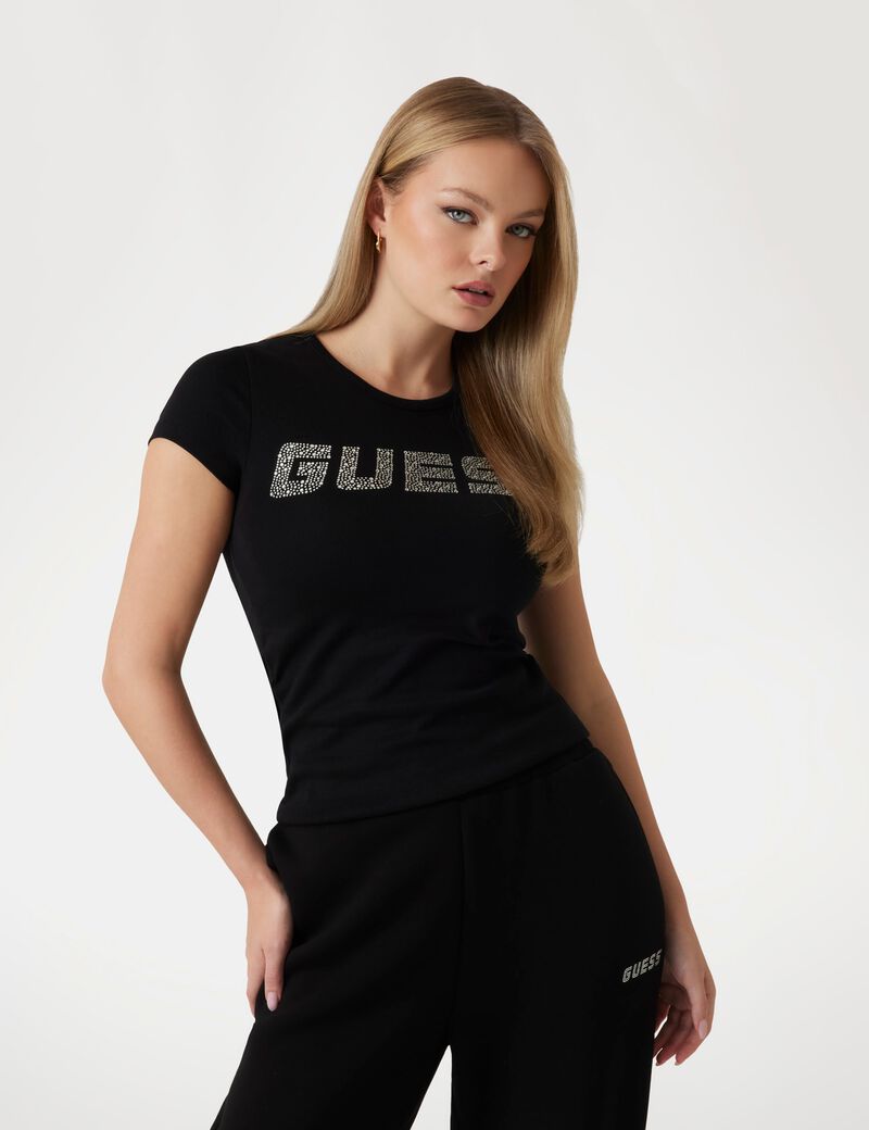 Rhinestones logo t-shirt