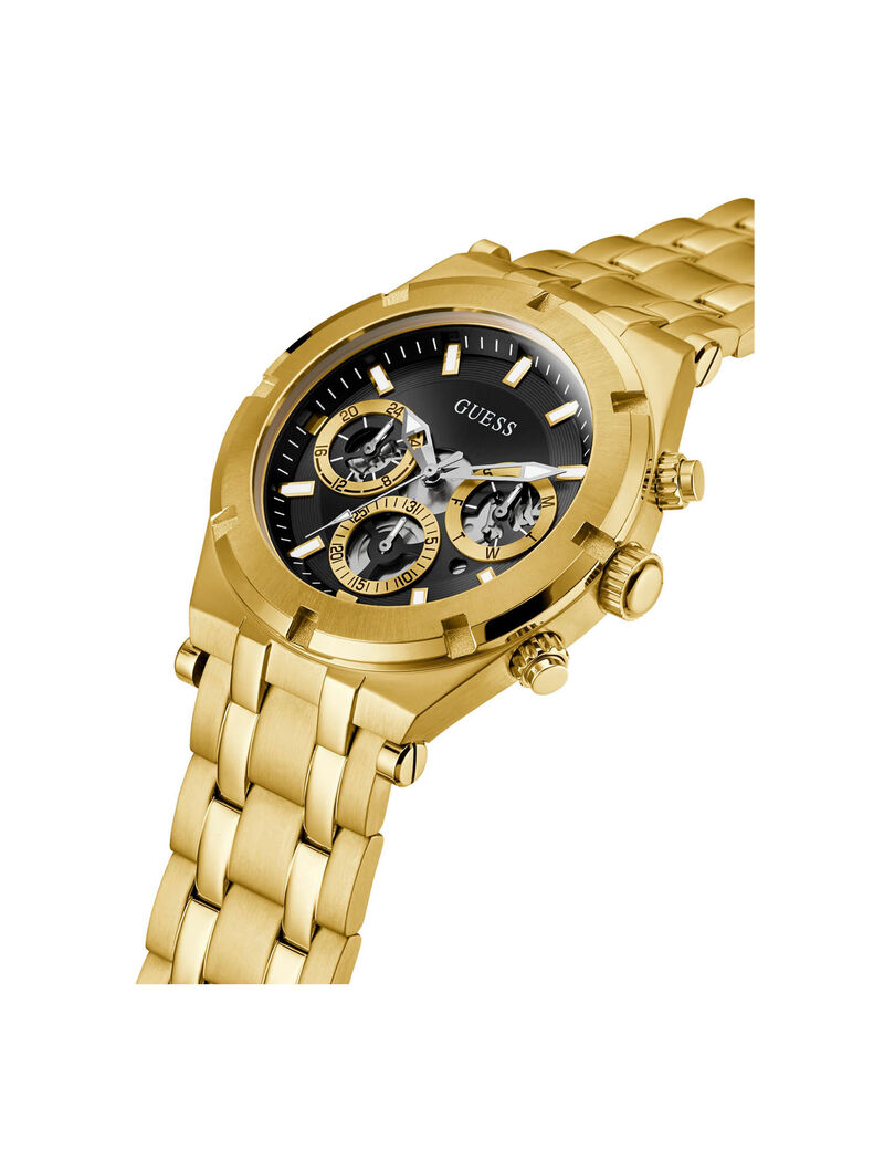 Black And Gold Multifunction Watch