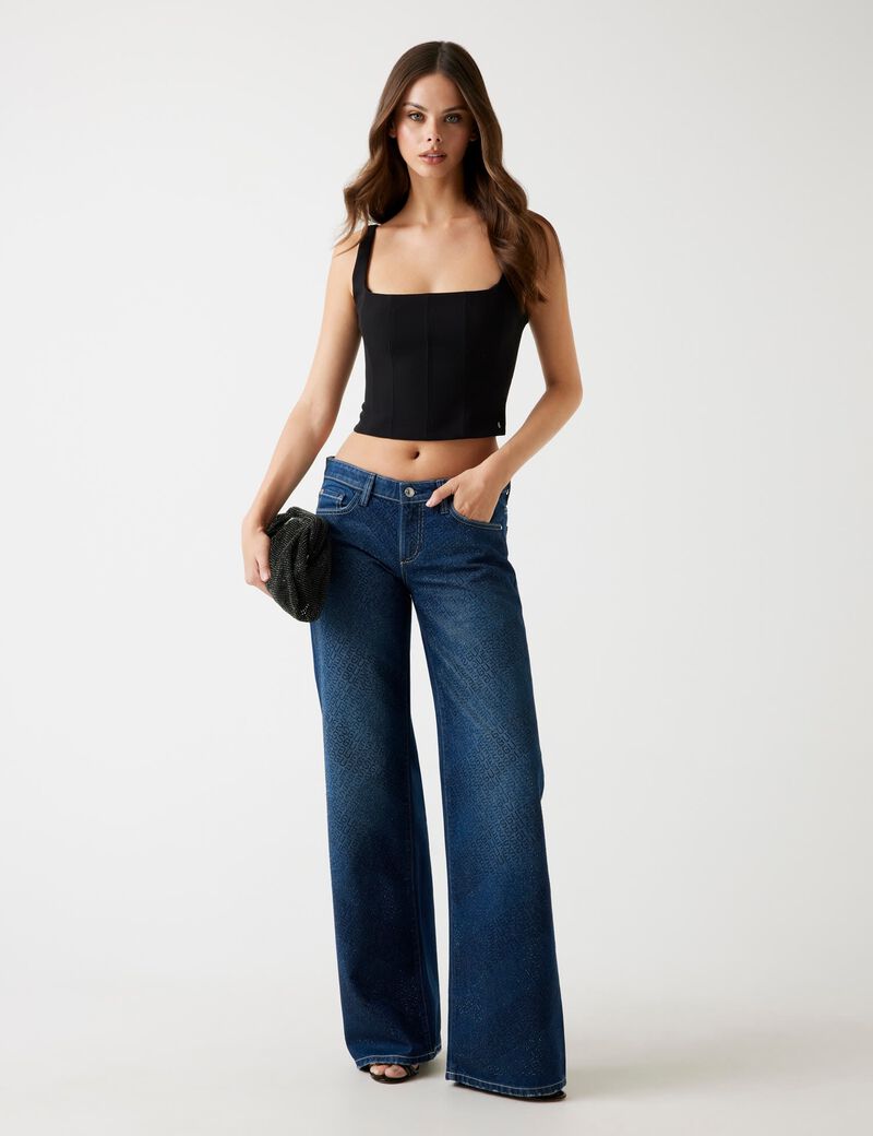 All-over logo regular jeans