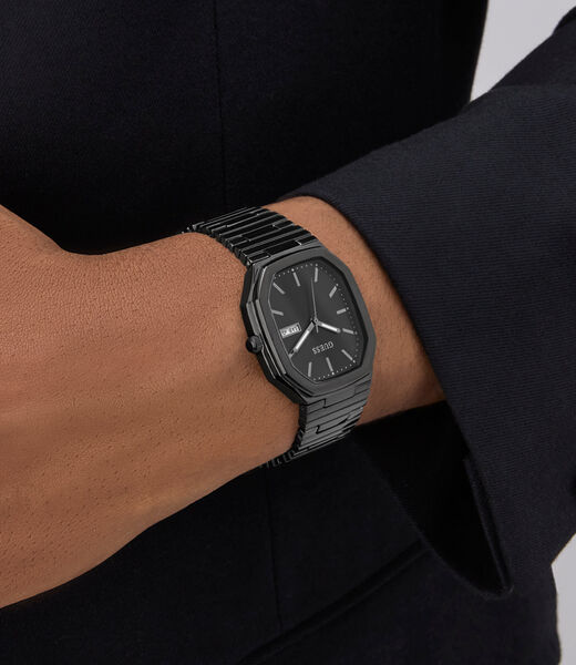 Mens Black Date Watch