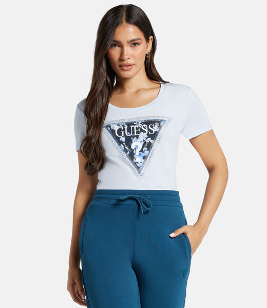 Floral triangle logo t-shirt