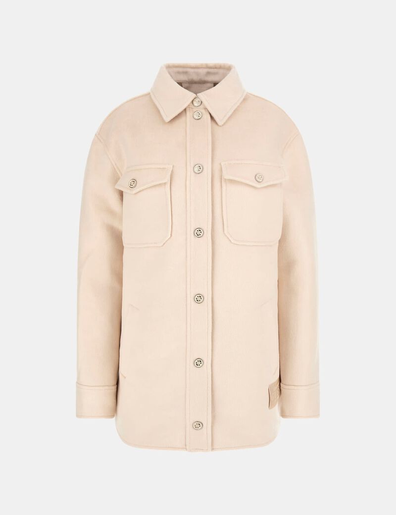 Wool blend shacket