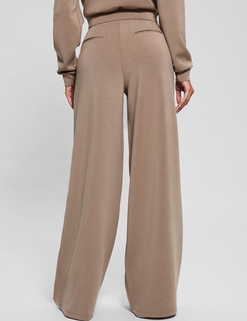 Mid rise wide leg pant