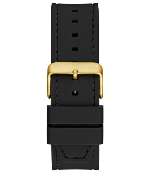 Mens Black Gold Tone Analog Watch