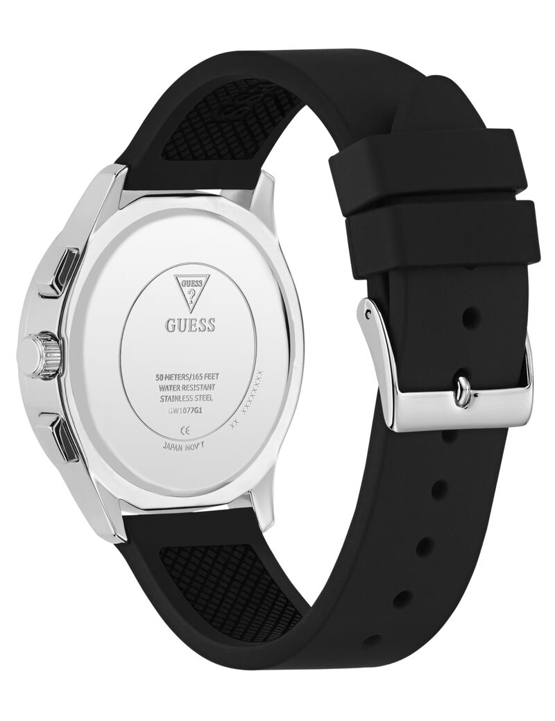 Mens Black/Gunmetal/Grey Square Analog Watch