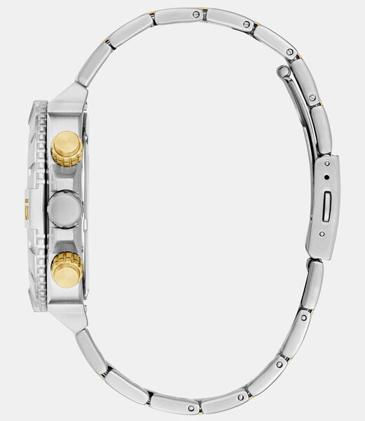 Mens 2-Tone Silver Tone Multi-function Watch