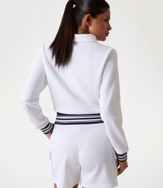 Zip-up logo sweatshirt