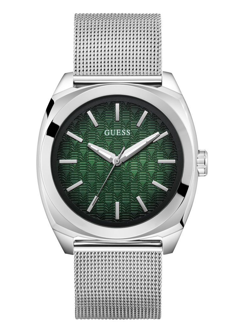 Mens Silver Tone Analog Watch
