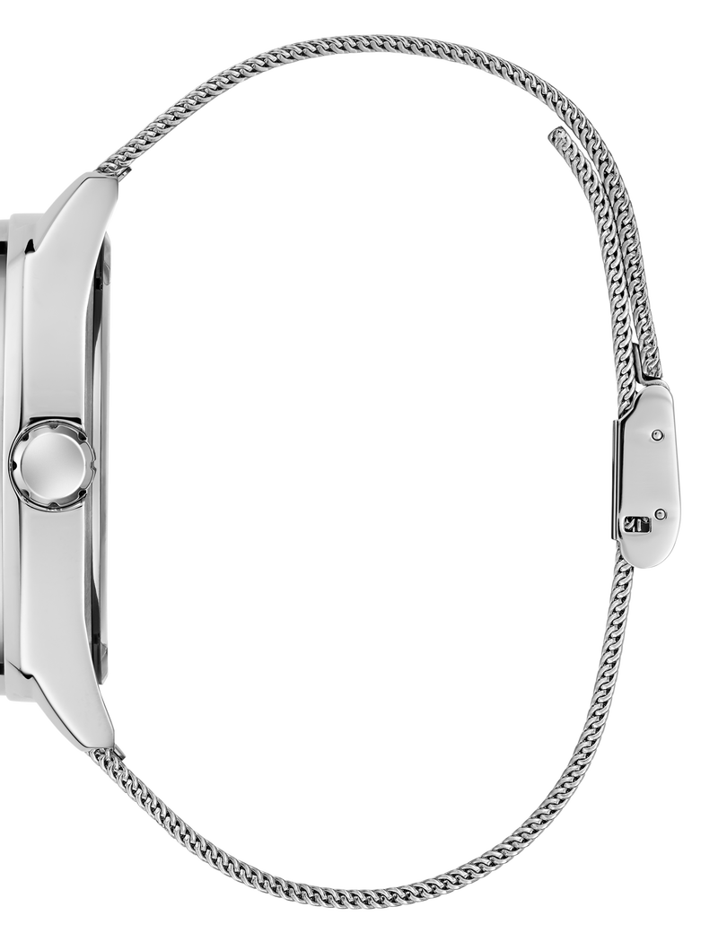 Mens Silver Tone Analog Watch