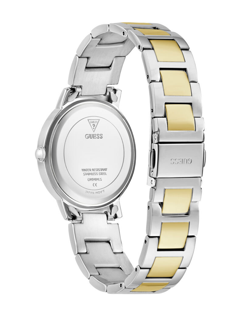 guess ladies 2 tone analog watch