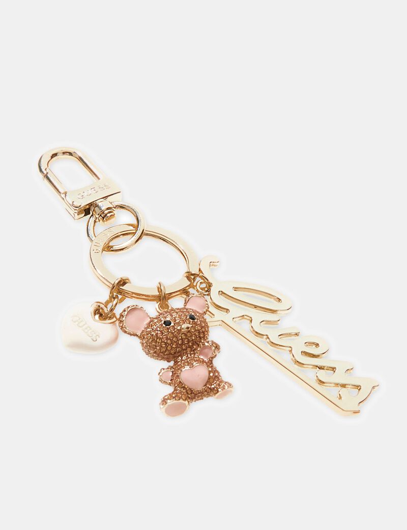 جيس logo script teddy keychain